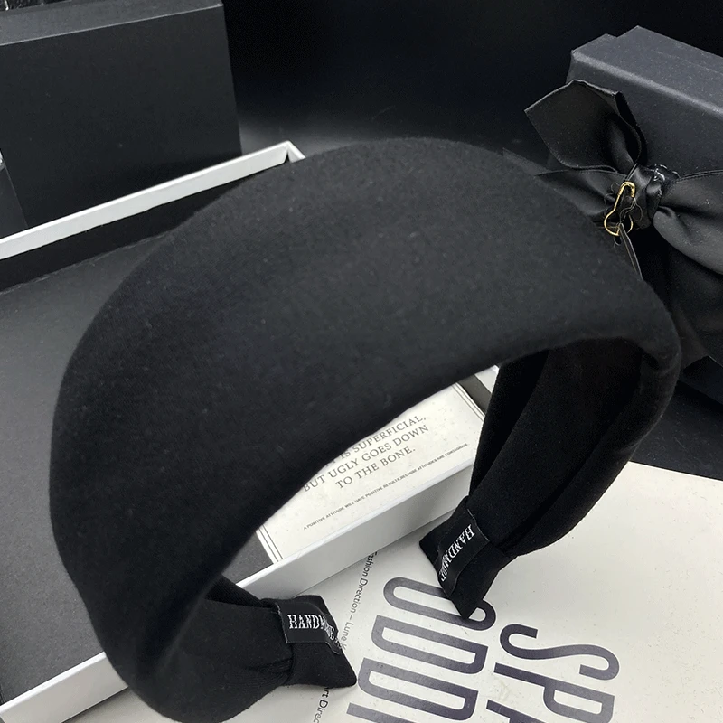 新款简约风发饰秋冬日韩宽边休闲风时尚简约高档遮白发发箍压发