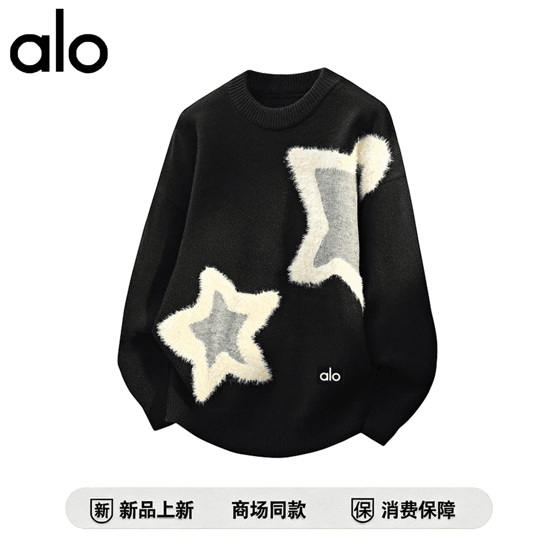 【官方奥特莱斯】品牌折扣情侣套头毛衣秋冬季保暖休闲针织打底衫