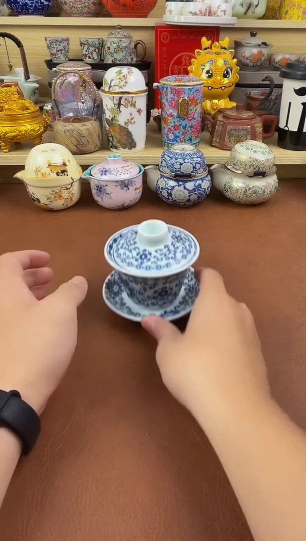 陶瓷茶具摆件旅行套组