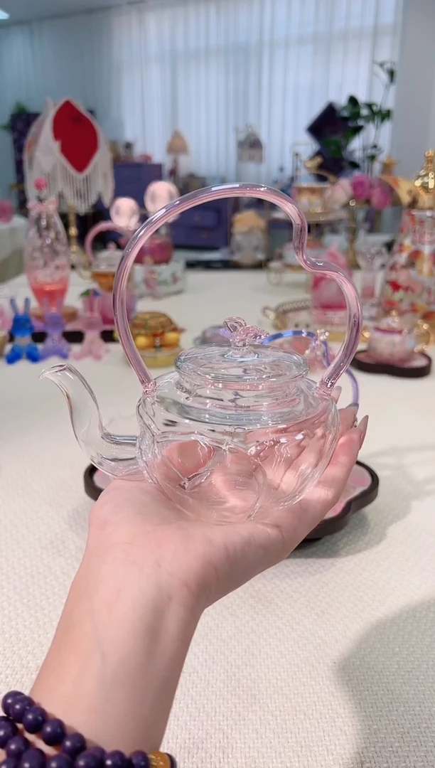 晶焱 爱莲说 粉色提壶