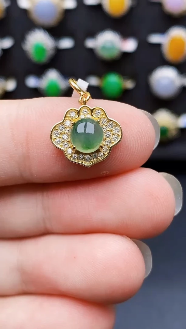 银S925镶嵌戒指翡翠2039