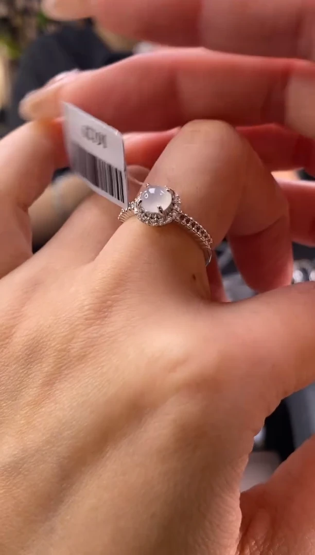 颈饰银S925镶嵌翡翠净货16129