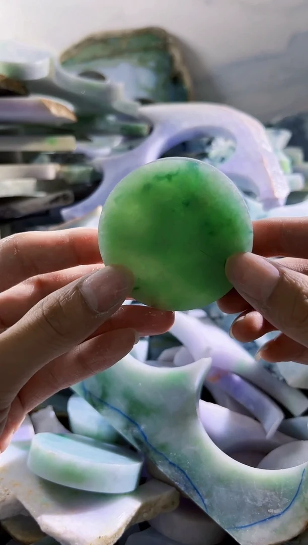 翡翠裸石缅甸翡翠A货陈3139