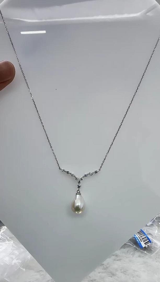 【闪购商品】淡水珍珠DA银S925镶嵌b395 白珠套链