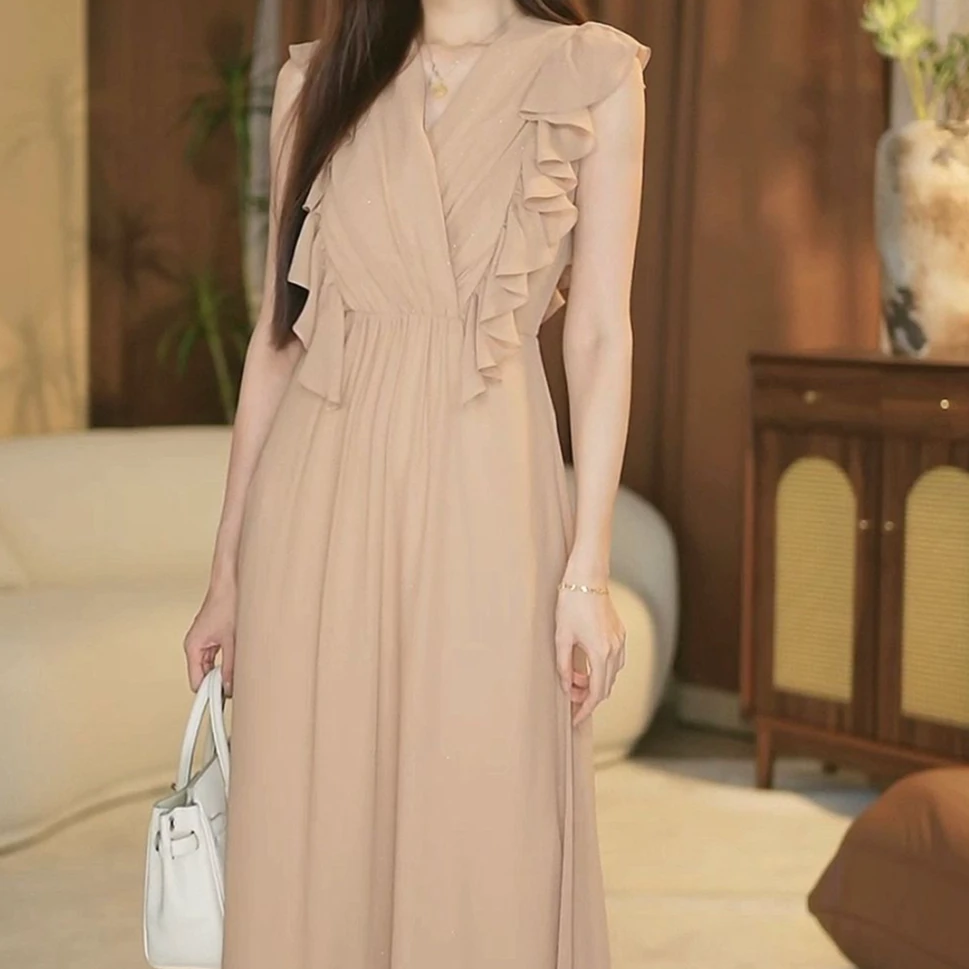 【大金】晴风春夏季新款高级法式气质显瘦鱼尾连衣裙-YL11390