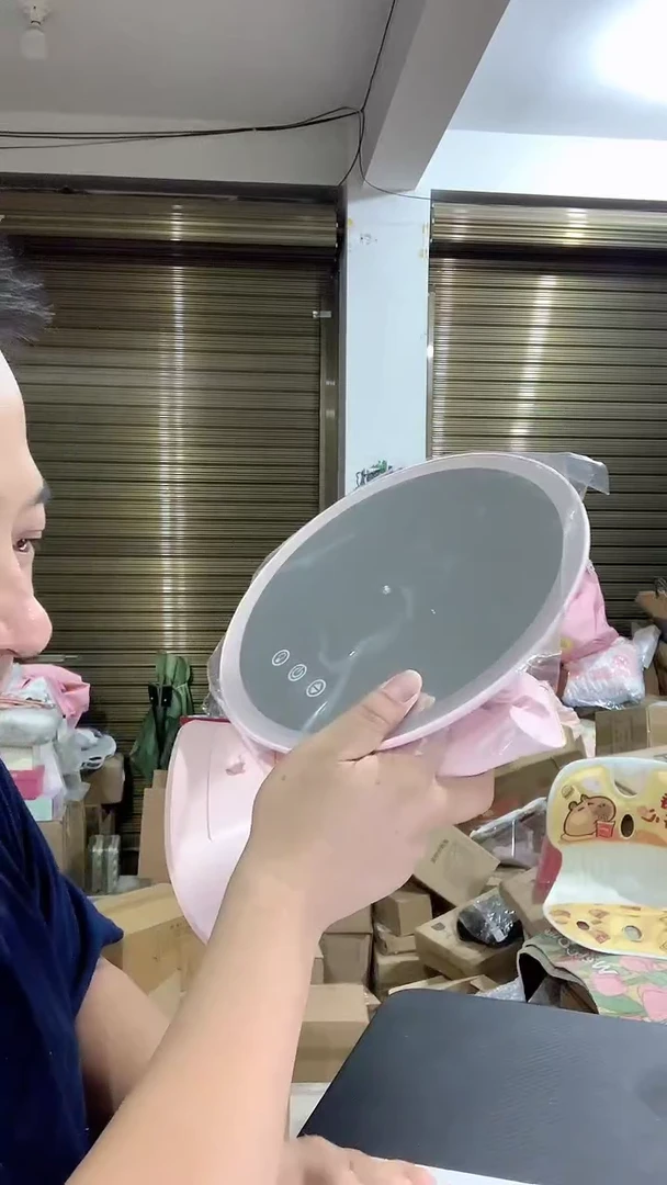 塑料福利特价LED化妆镜粉色