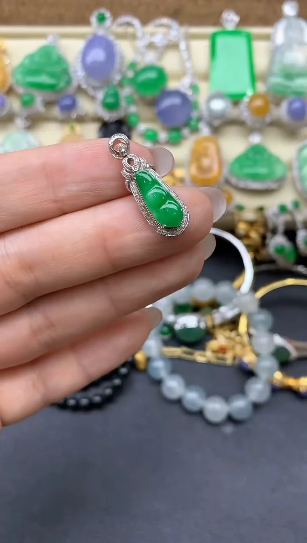 【闪购商品】翡翠颈饰18K金镶嵌134-中国好珍宝