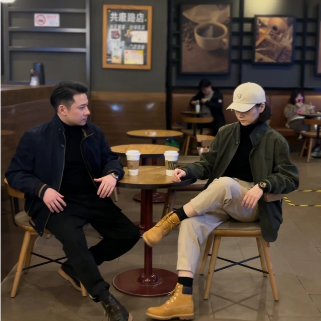 纯棉夹克英伦风立领春秋季 复古休闲时尚百搭宽松帅气男款外套Z