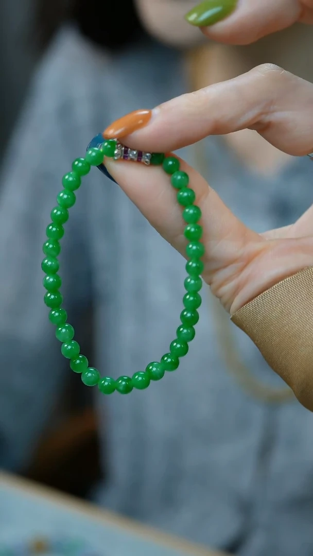 未镶嵌手串翡翠52-5+mm珠串/姿/1