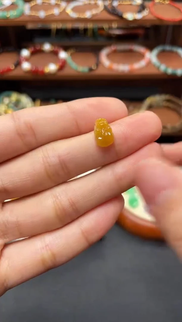 【闪购商品】翡翠吊坠(不含链)18K金镶嵌一个  JK715