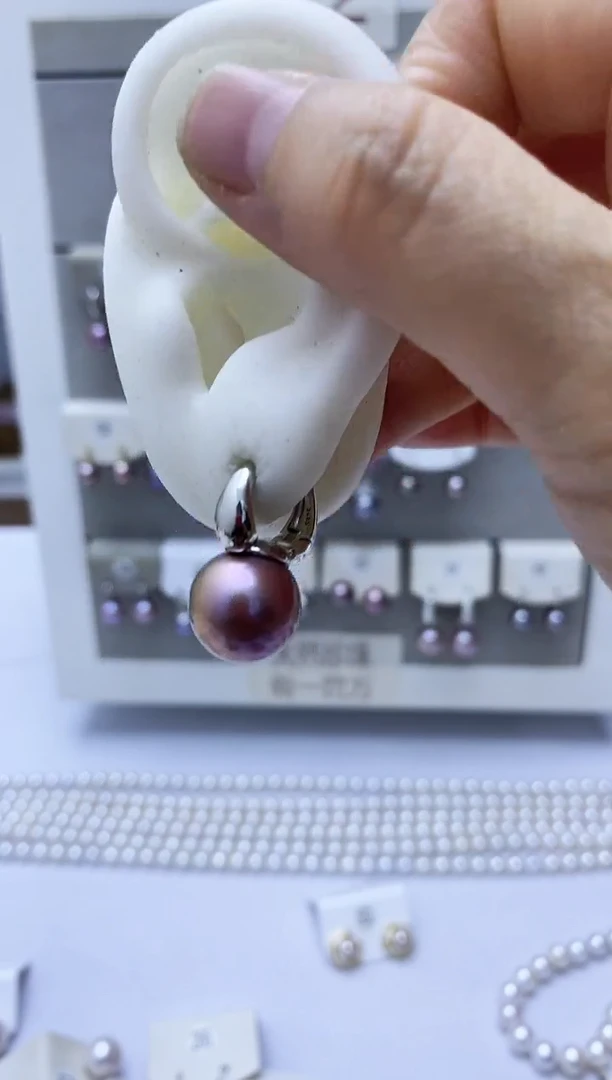 【闪购商品】淡水珍珠耳饰银S925镶嵌174