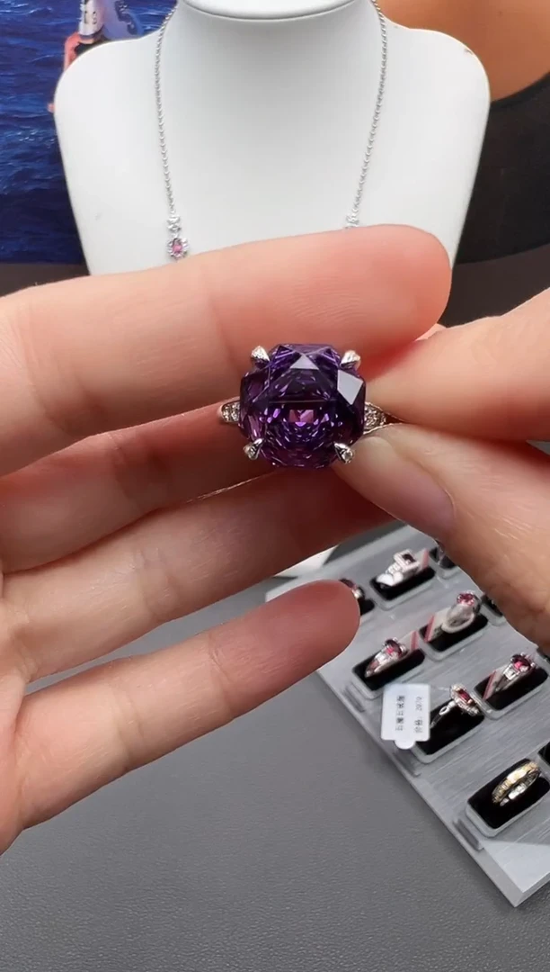 银S925镶嵌戒指水晶101