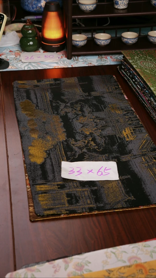 【西阵织汉宫秋月B双面】中国风干泡织锦茶席33*65