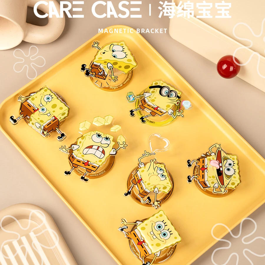 CARECASE｜海绵宝宝联名徽章系列手机磁吸支架 气囊伸缩便携强磁吸