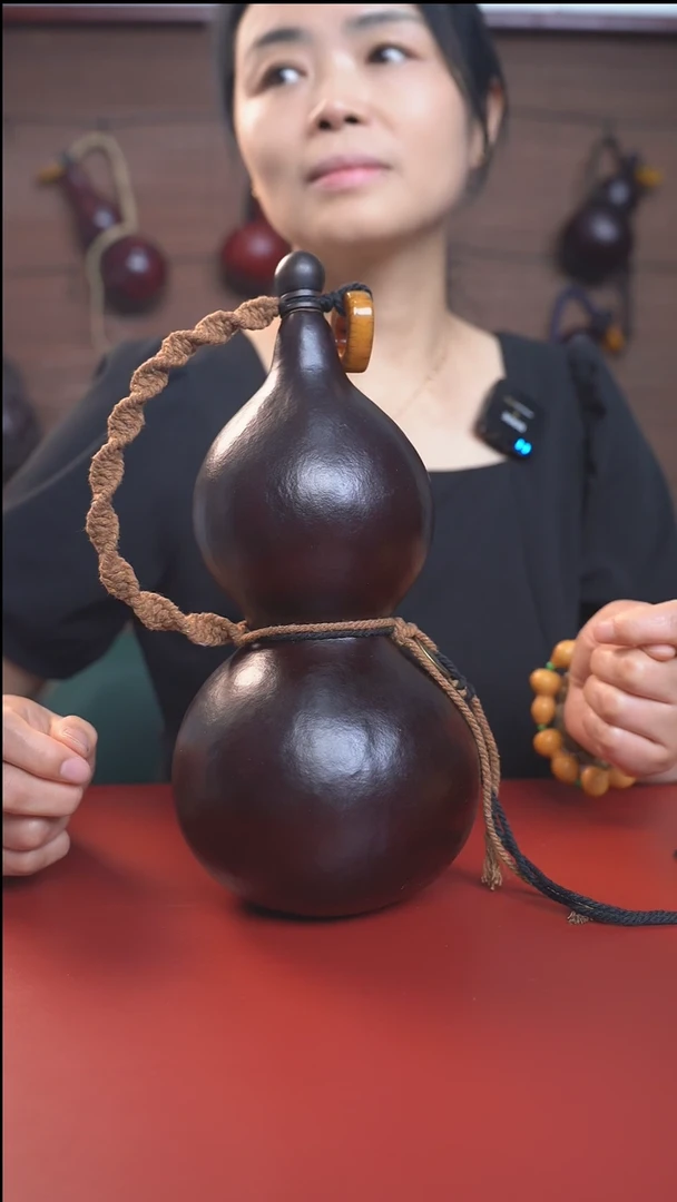 天然大漆酒葫芦，纯手工打造，三遍大漆