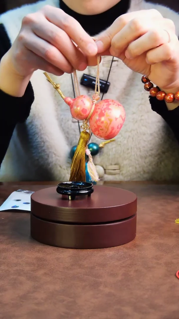 【闪购商品】177直播一物一图大漆酒葫芦送底座送挂绳