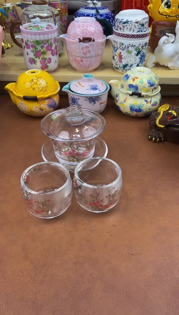 陶瓷茶具摆件旅行套组