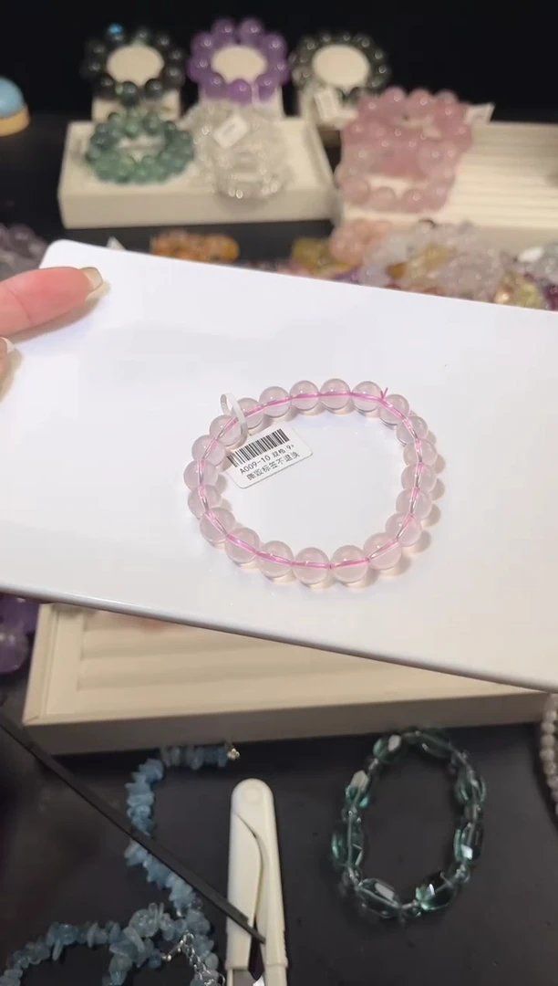 未镶嵌手链水晶多样性发一Q3莫粉9MM