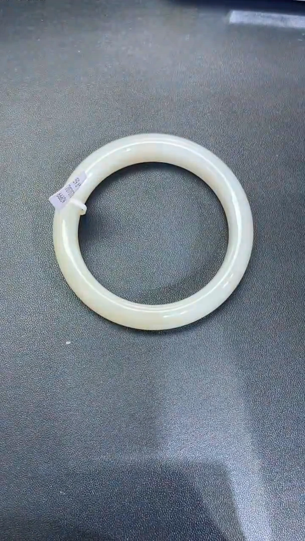 未镶嵌手镯和田玉707078#59.6mm宽版翠调玉镯