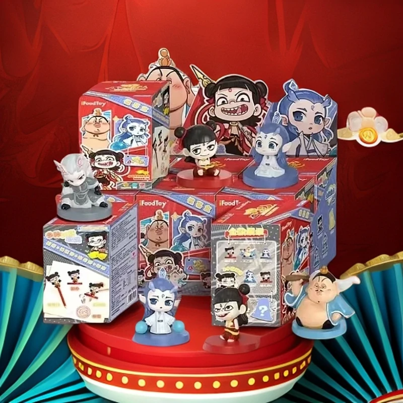 国潮玩具哪吒敖丙太乙公仔摆件礼物玩具6个装