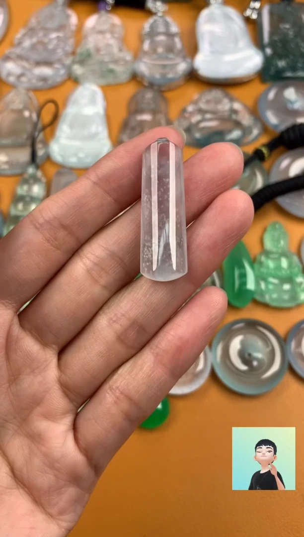 翡翠未镶嵌颈饰35-11.3-4.9