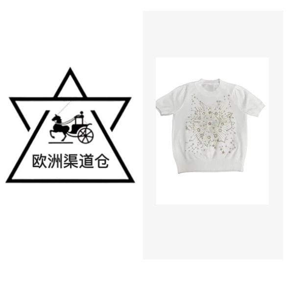 梦宝专属刺绣毛针织衫蝴蝶刺绣短袖针织衫针织衫宽松#6239