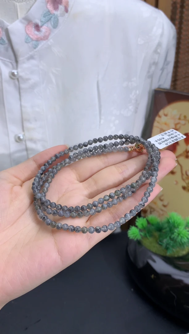 未镶嵌手串翡翠卡3.9mm