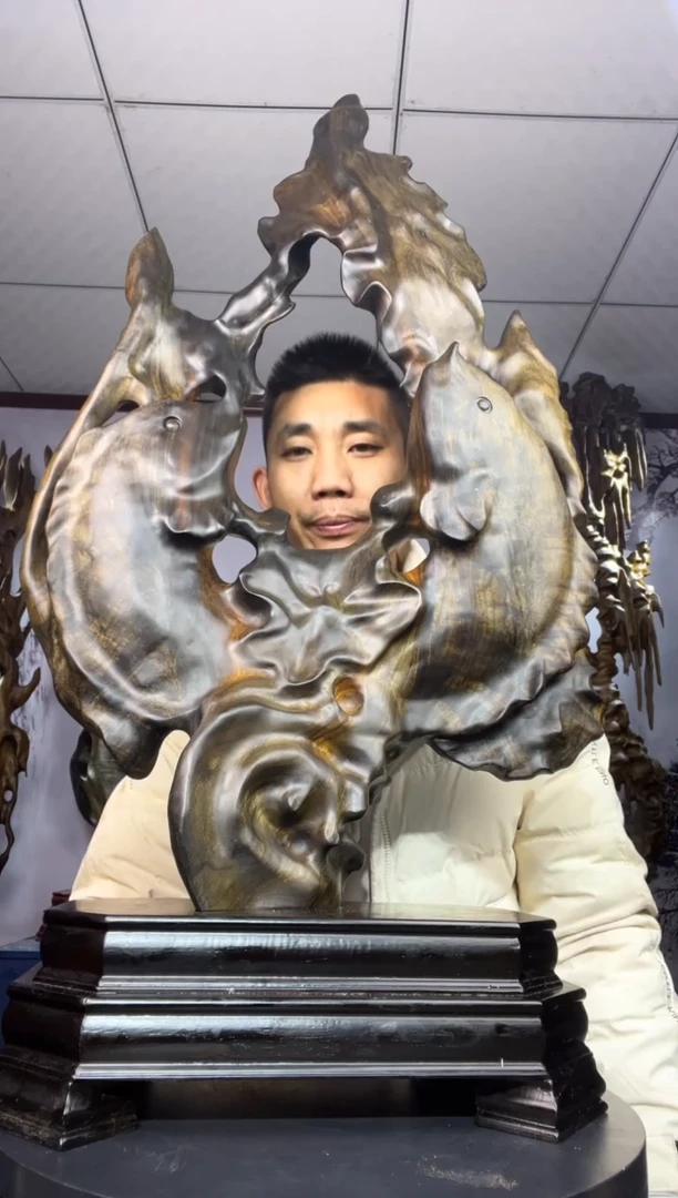 金丝楠木雕款陈*金丝楠木工艺品摆件