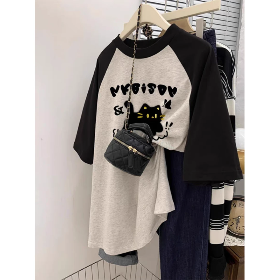 256蓝衬衫2025春季新款女装简约清新甜美圆领针织