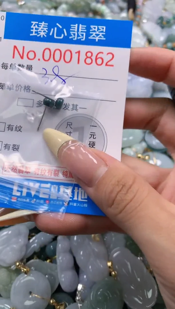 翡翠未镶嵌颈饰含绳0001862