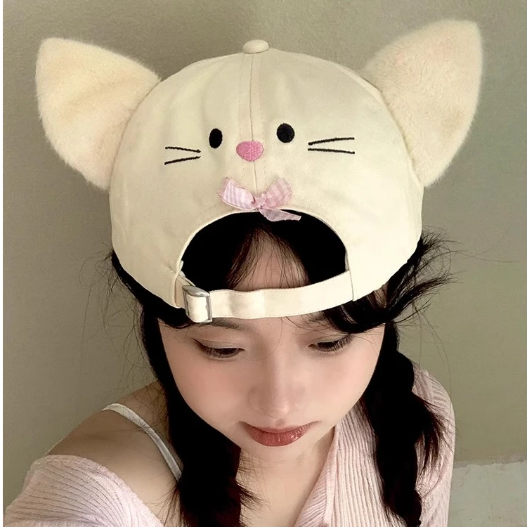 可露丝Kelusi猫咪棒球帽女2025新款可爱百搭显脸小遮阳鸭舌帽子