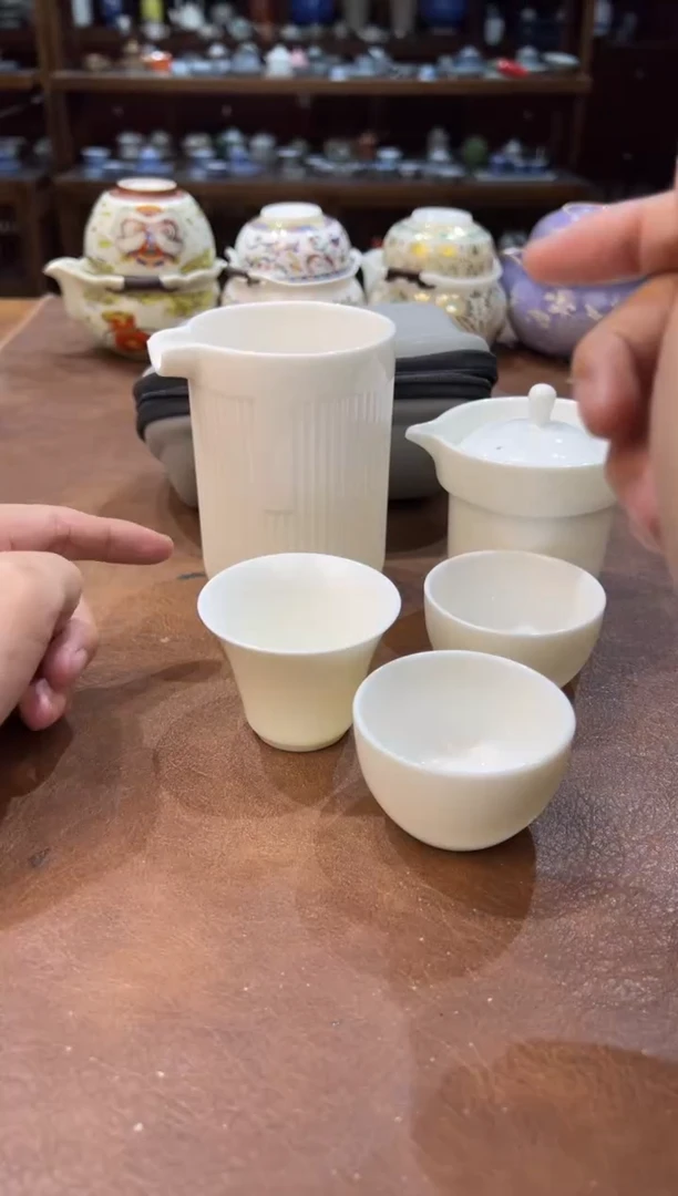 真的很便宜超好看会开片的旅行茶具