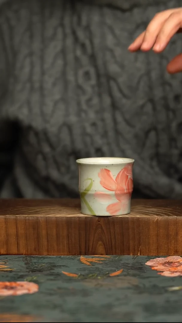 杯釉下彩手工手绘同款陶器