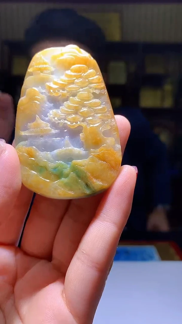 【闪购商品】定制翡翠未镶嵌1071hm-毛货挂件15