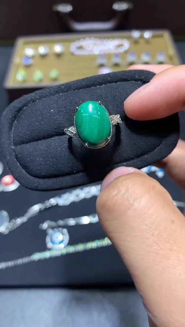 未镶嵌孔雀石戒指G117【多样性发其一】