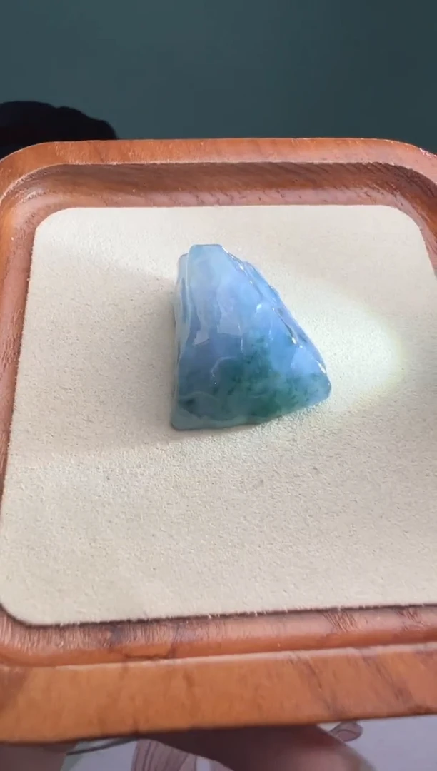 未镶嵌定制翡翠冰蓝紫料