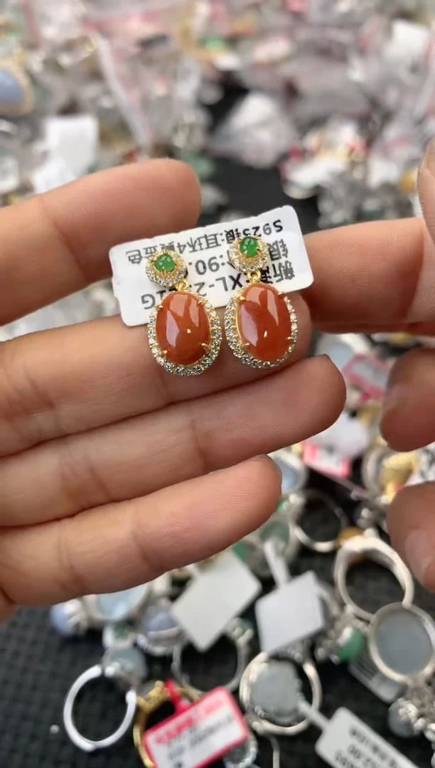 银S925镶嵌戒指翡翠999                3