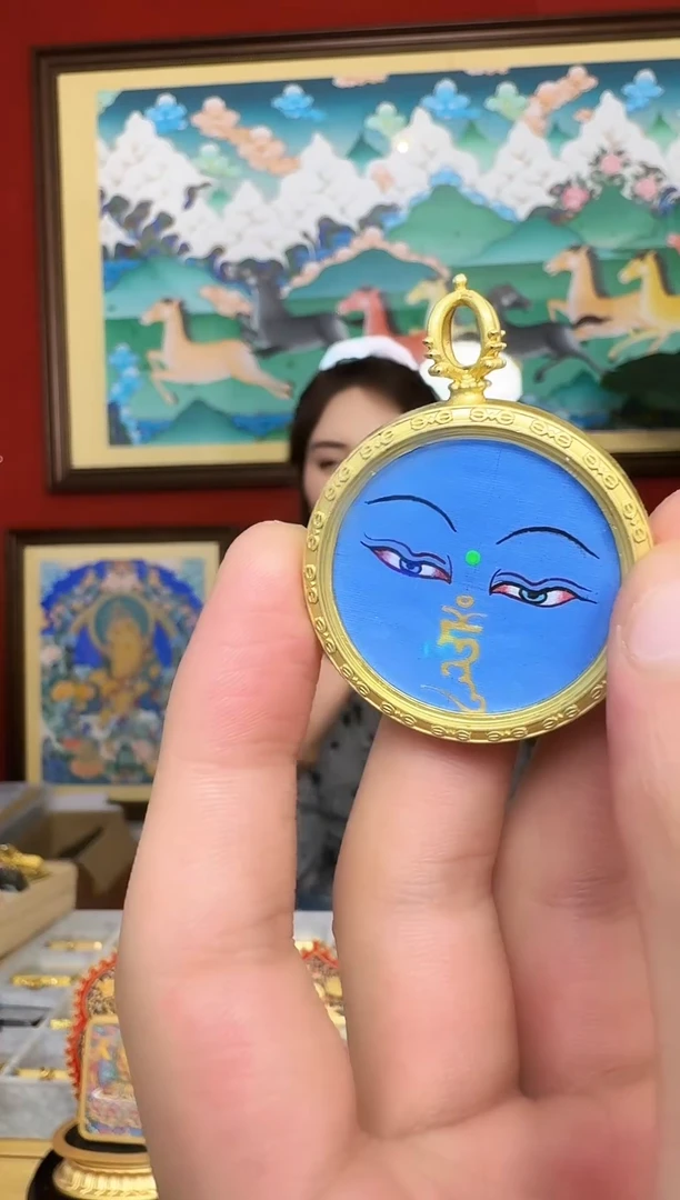 吊坠药老师-热贡纯手绘周毛