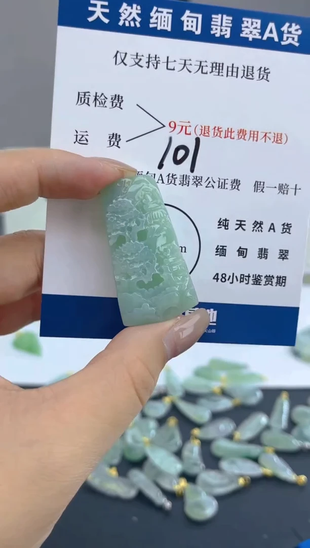 颈饰未镶嵌翡翠天然A货翡翠  101