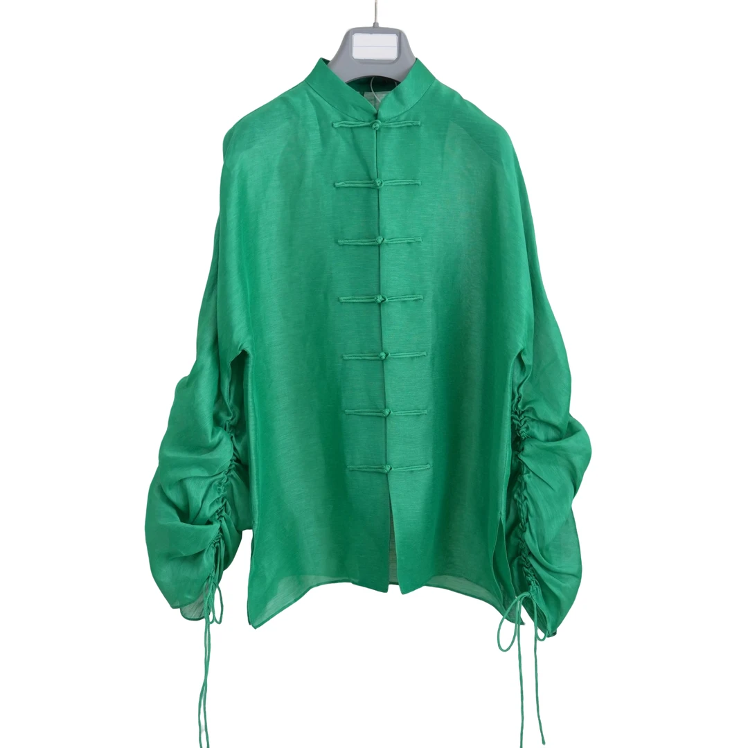 【柏总推荐】新中式荷绿色外套