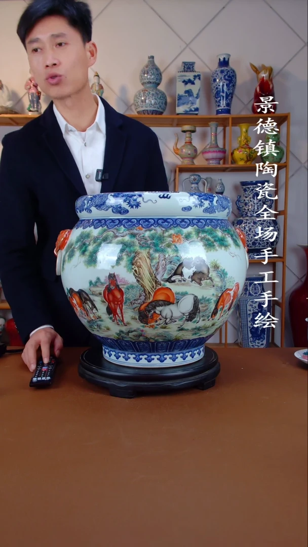 瓶景德镇手工手绘陶瓷摆件113