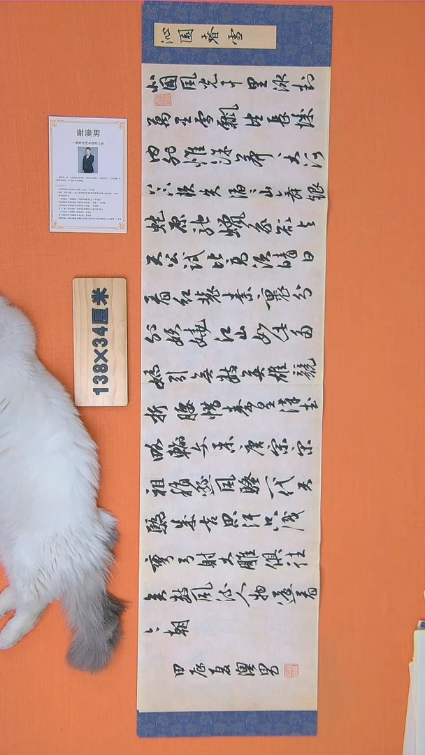 书法谢老师书法作品138*34雪