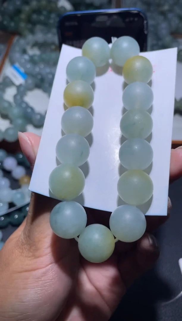 未镶嵌定制翡翠海**宙天然缅甸A货翡翠手串81