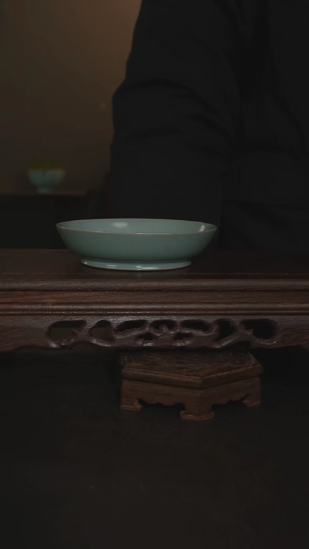 摆件瓷仿古手工鼠纹洗