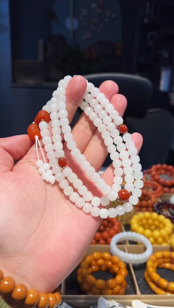 未镶嵌手串和田玉8+老型108