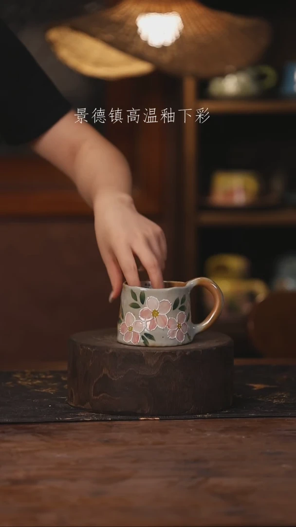 陶瓷景德镇高温釉下手绘陶瓷064