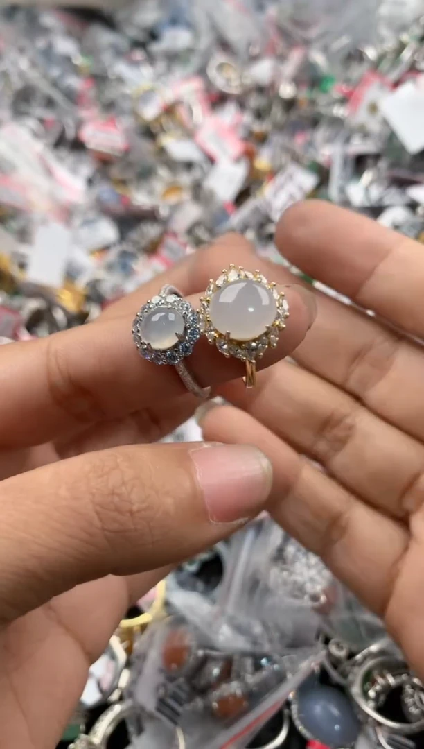 银S925镶嵌戒指翡翠11                    5·