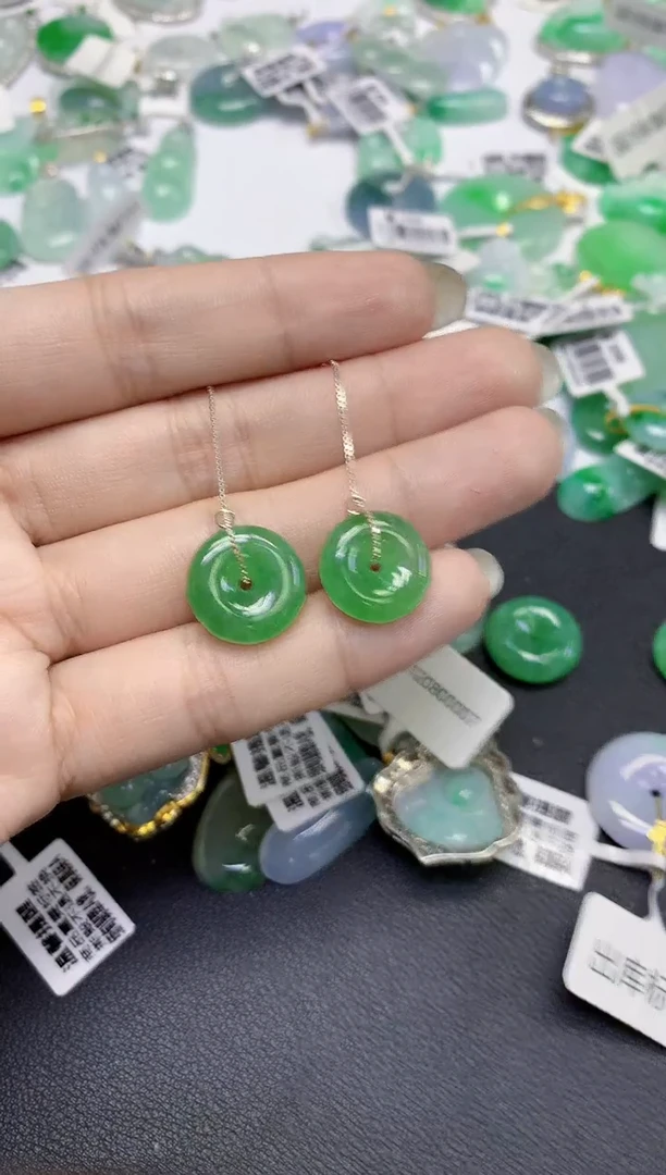 颈饰未镶嵌翡翠天然缅甸翡翠A货百元以上9元证书费自理