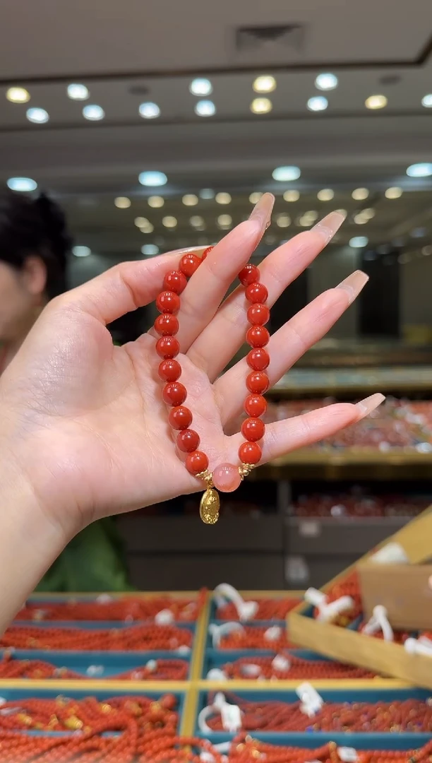 未镶嵌珠串南红玛瑙12.2-8mm（多样式）09828660999