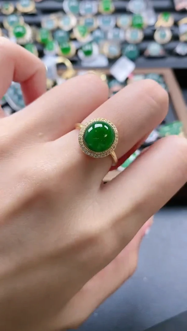 【闪购商品】翡翠戒指银S925镶嵌51511